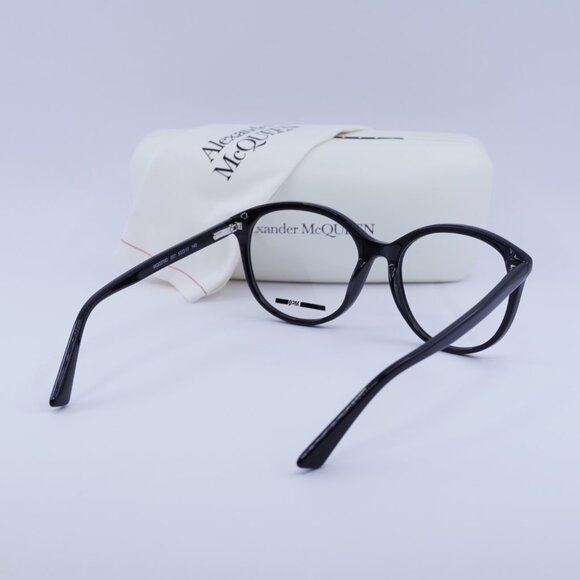 🕶️ New Alexander McQueen MQ0275O 001 Eyeglasses - Black Frame 53mm - Picture 9 of 9